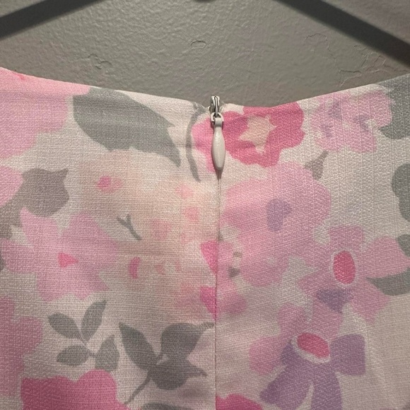 Princess Polly Pink Floral V-Neck Mini Sun Dress Size 0 - Picture 6 of 8